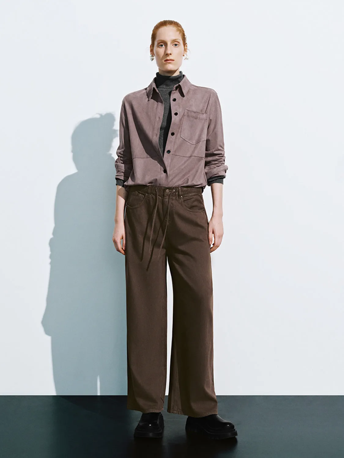 Drawstring Straight Denim Jeans sold by Urban Revivo product image thumbnail 5