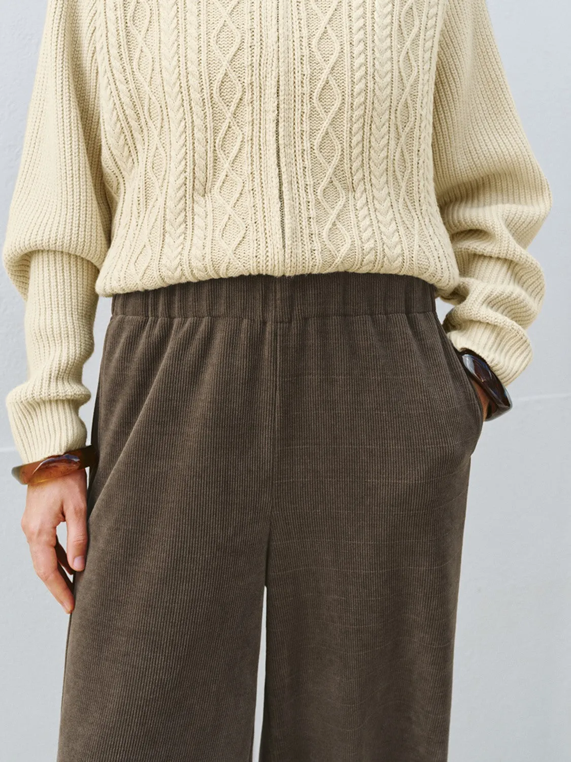 Straight Wide-Leg Pants sold by Urban Revivo product image thumbnail 4