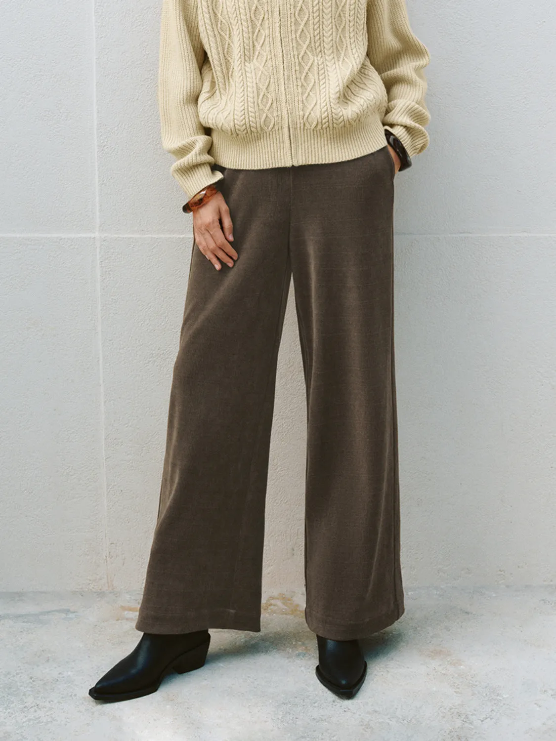 Straight Wide-Leg Pants sold by Urban Revivo product image thumbnail 2