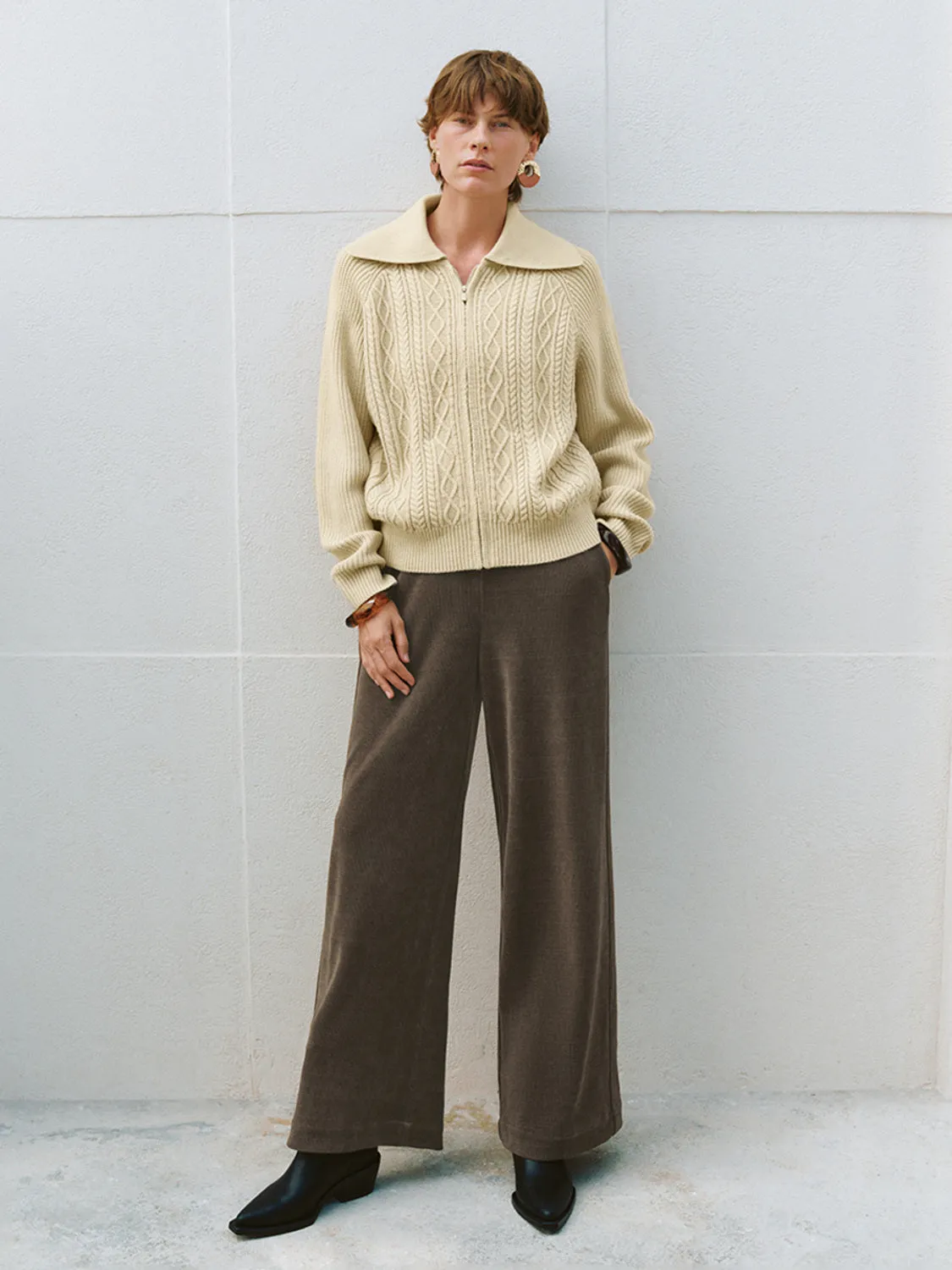 Straight Wide-Leg Pants sold by Urban Revivo product image thumbnail 5