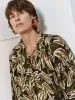 Leaf Printed Loose Overhead Shirts sold by Urban Revivo