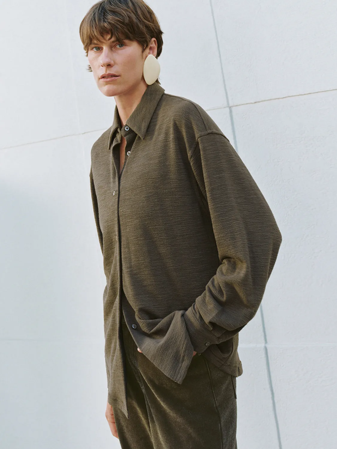 Button Up Long Sleeve Shirts sold by Urban Revivo product image thumbnail 3
