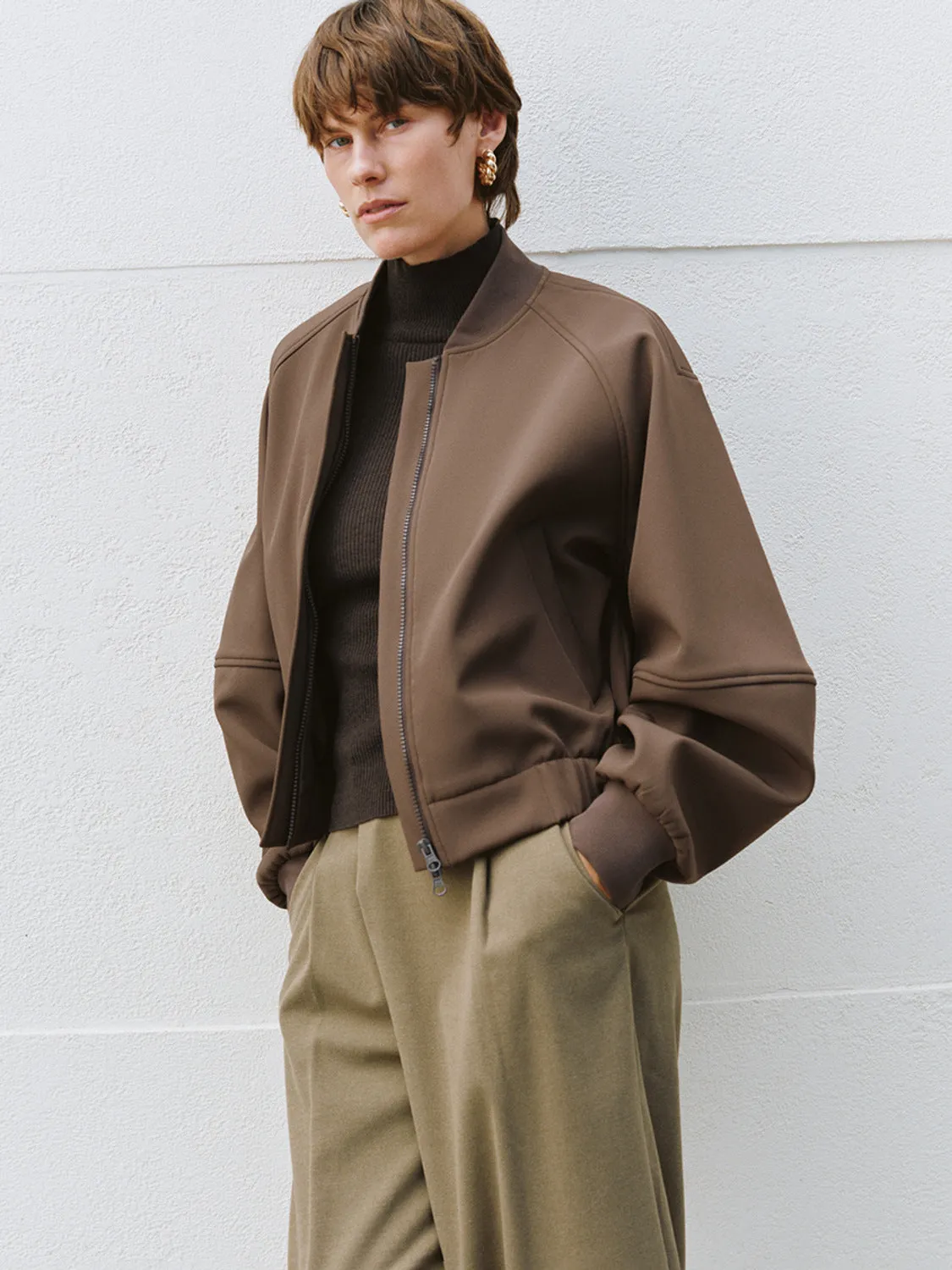 Zipper Front Bomber Jackets sold by Urban Revivo product image thumbnail 3