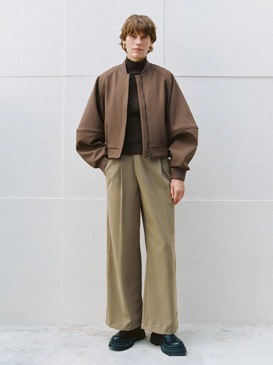 Zipper Front Bomber Jackets sold by Urban Revivo product image thumbnail 4