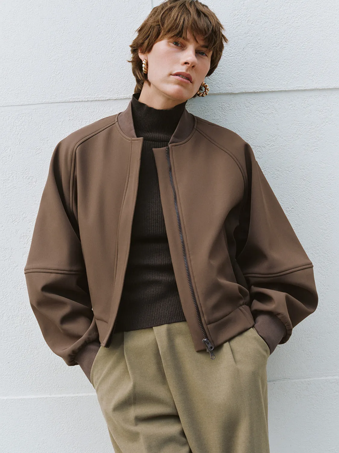 Zipper Front Bomber Jackets sold by Urban Revivo