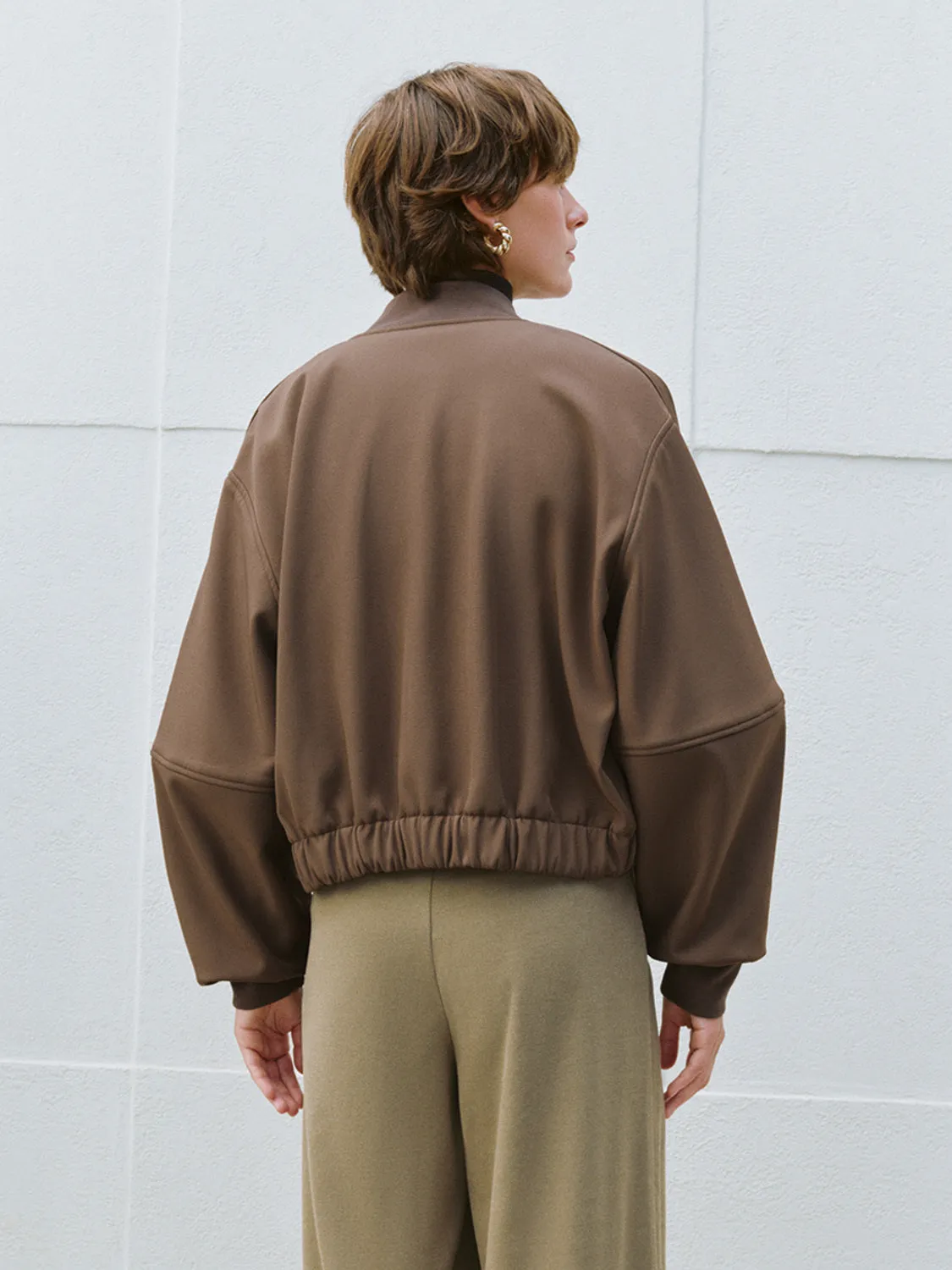 Zipper Front Bomber Jackets sold by Urban Revivo product image thumbnail 2