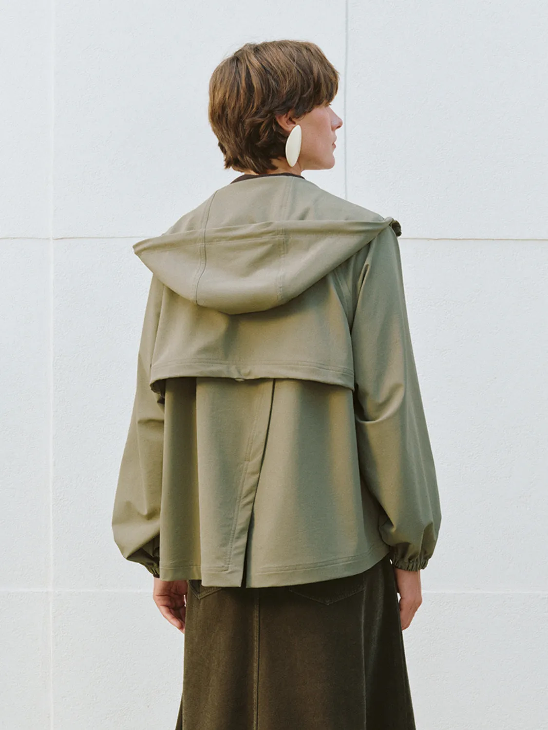 Loose Hoodie Zipper Front Jackets sold by Urban Revivo product image thumbnail 2