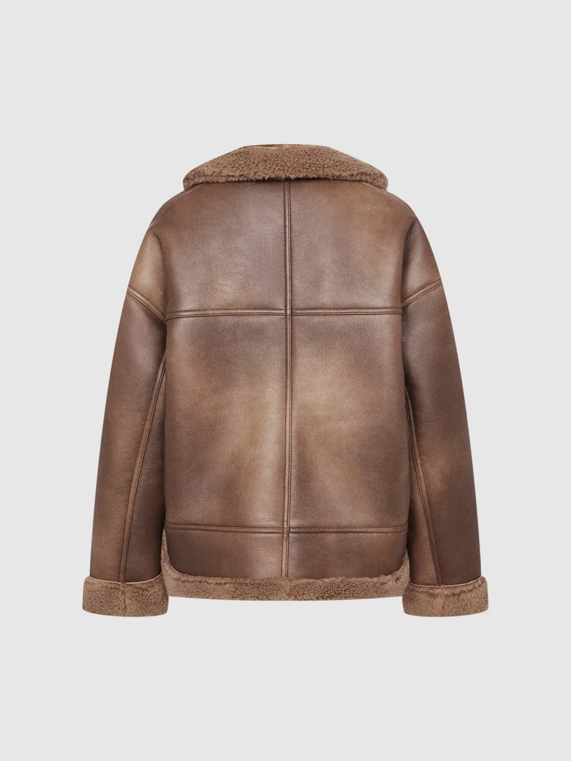 Leather Shearling Jackets sold by Urban Revivo product image thumbnail 2