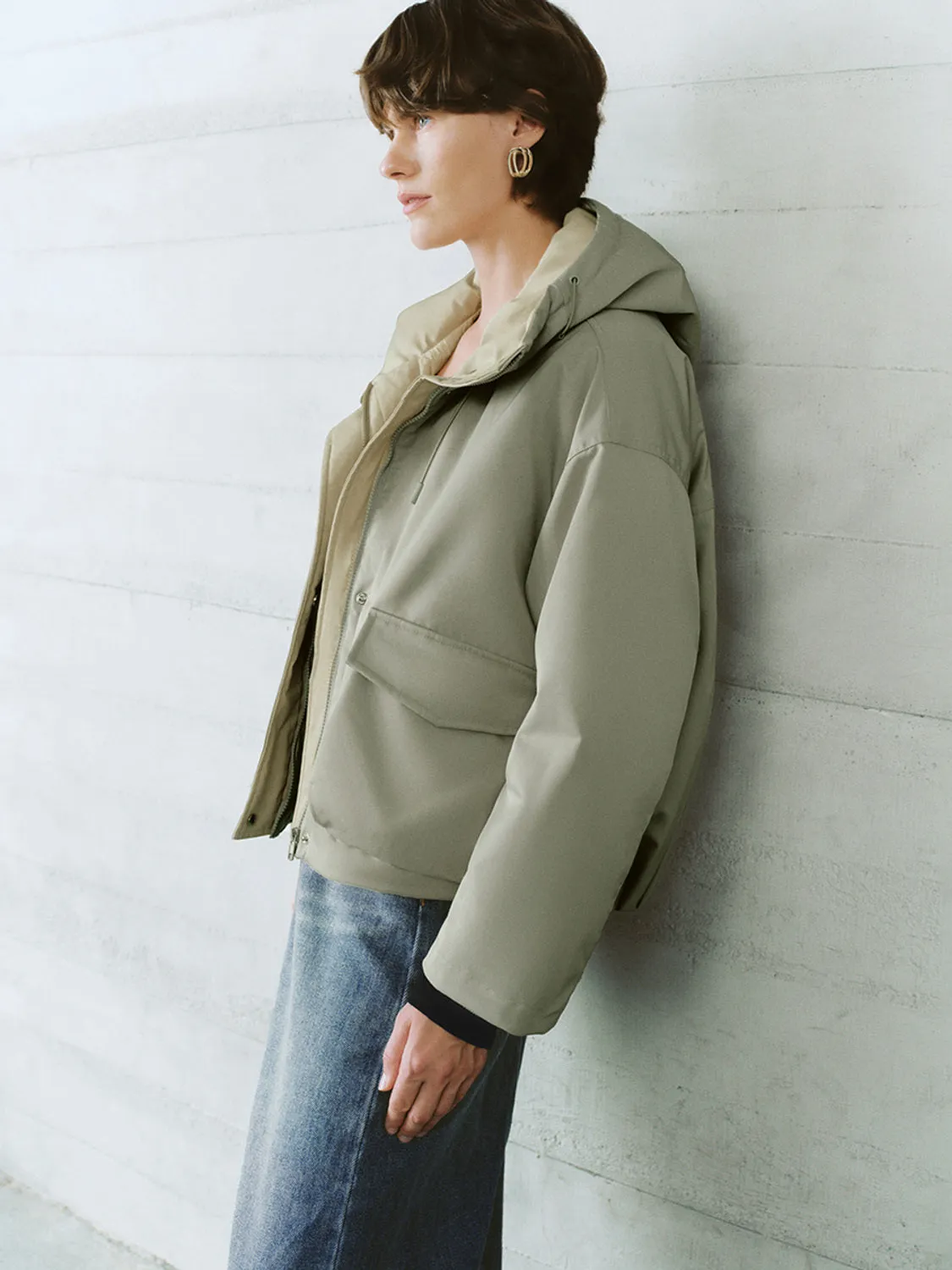 Oversized Hoodie Down Outerwear sold by Urban Revivo product image thumbnail 3