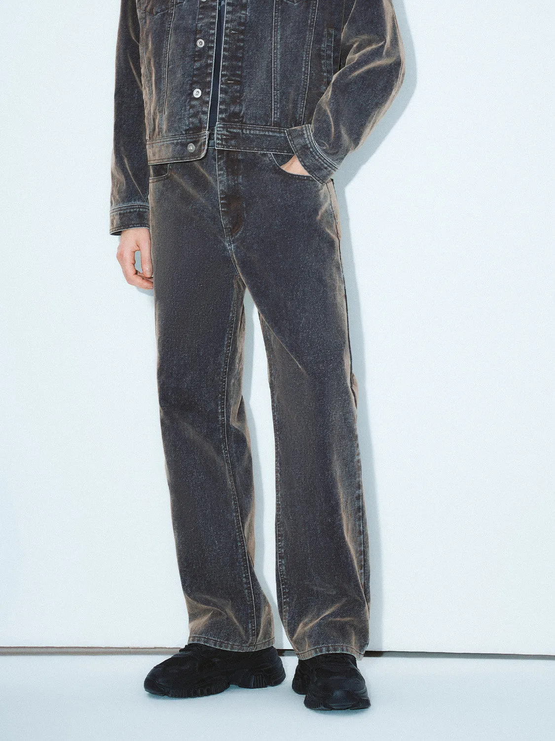 Denim Straight Jeans sold by Urban Revivo product image thumbnail 3