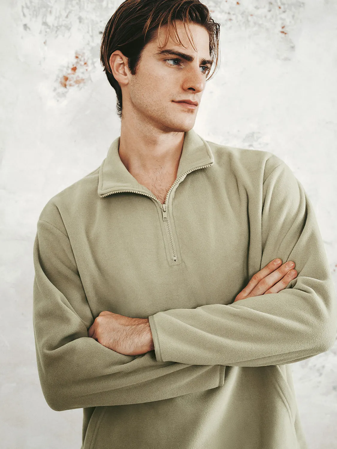 Zip Half Placket Sweatshirts sold by Urban Revivo product image thumbnail 4