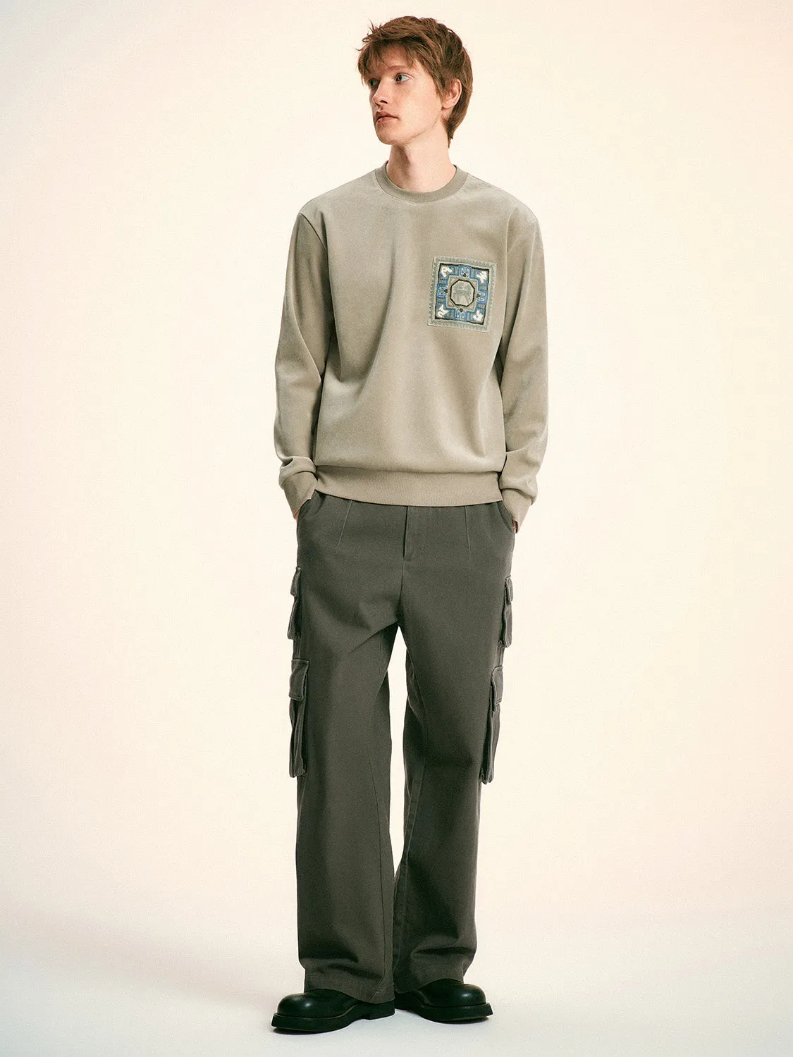 Flap Pocket Wide-Leg Pants sold by Urban Revivo product image thumbnail 5