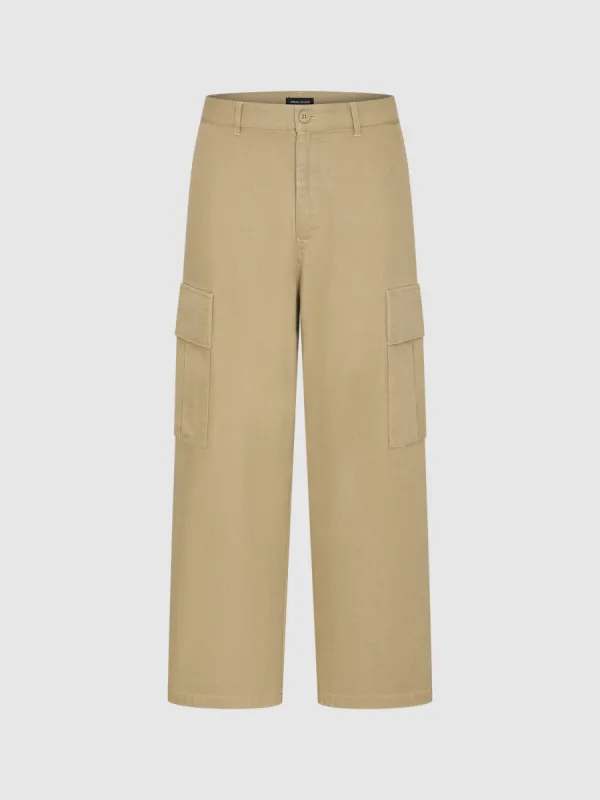 Wide-Leg Flap Pocket Pants sold by Urban Revivo
