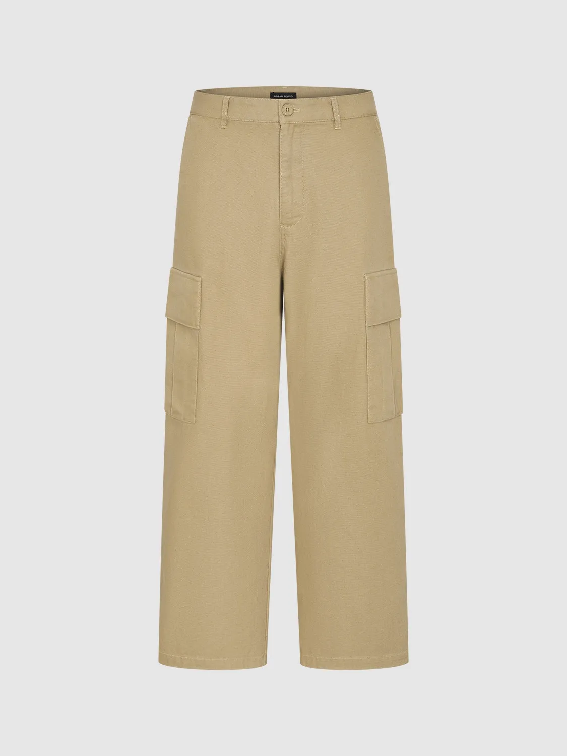 Wide-Leg Flap Pocket Pants sold by Urban Revivo