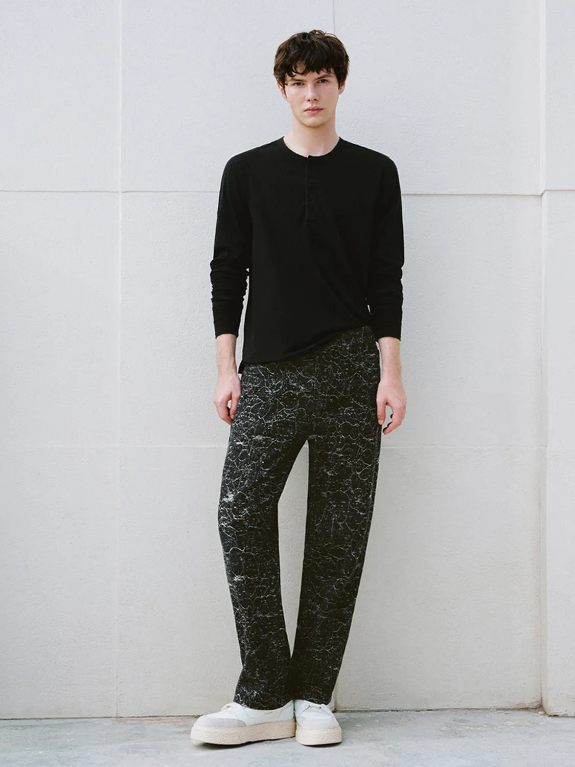 Button Half Placket Long Sleeve T-Shirts sold by Urban Revivo