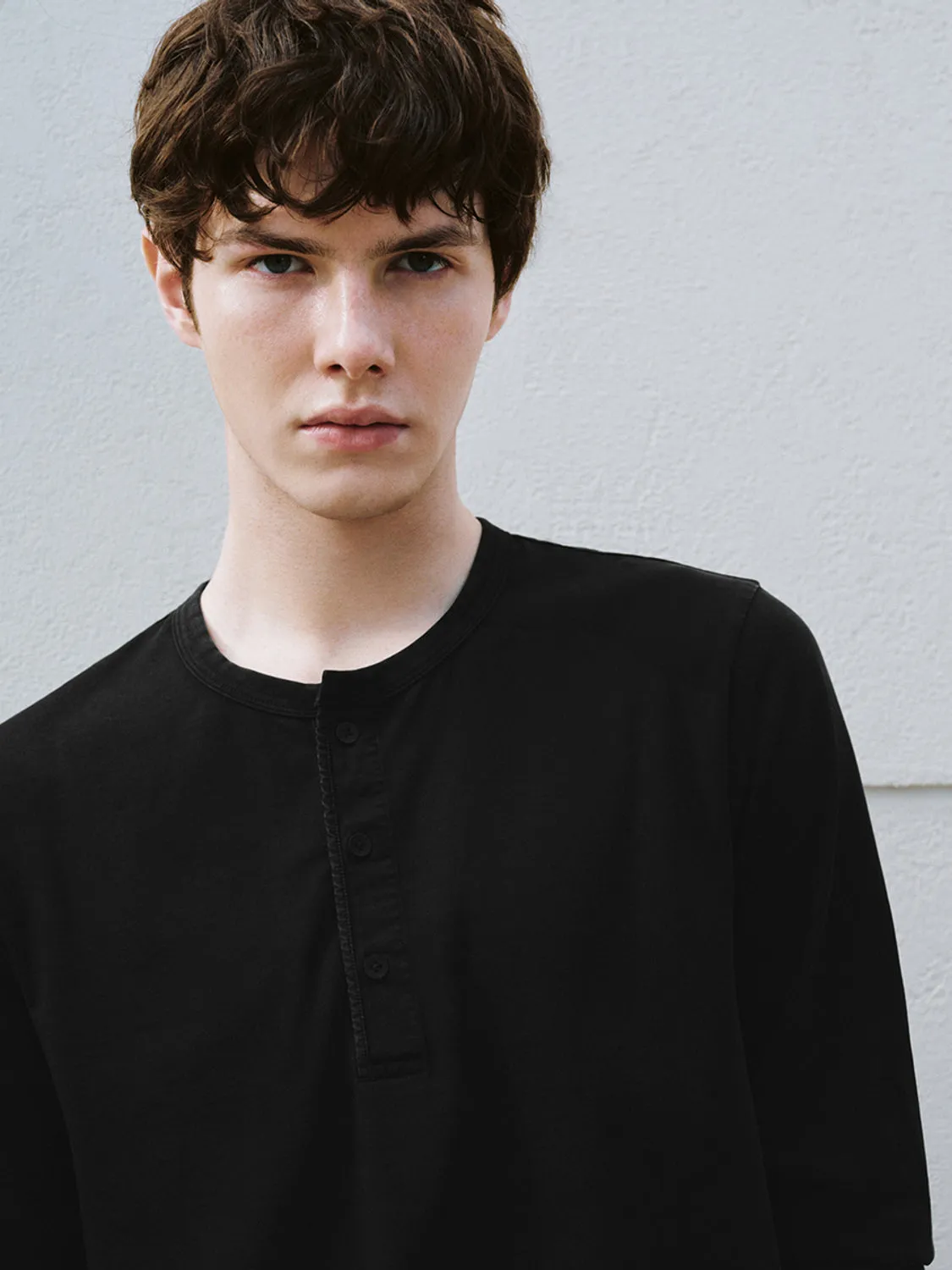 Button Half Placket Long Sleeve T-Shirts sold by Urban Revivo product image thumbnail 3