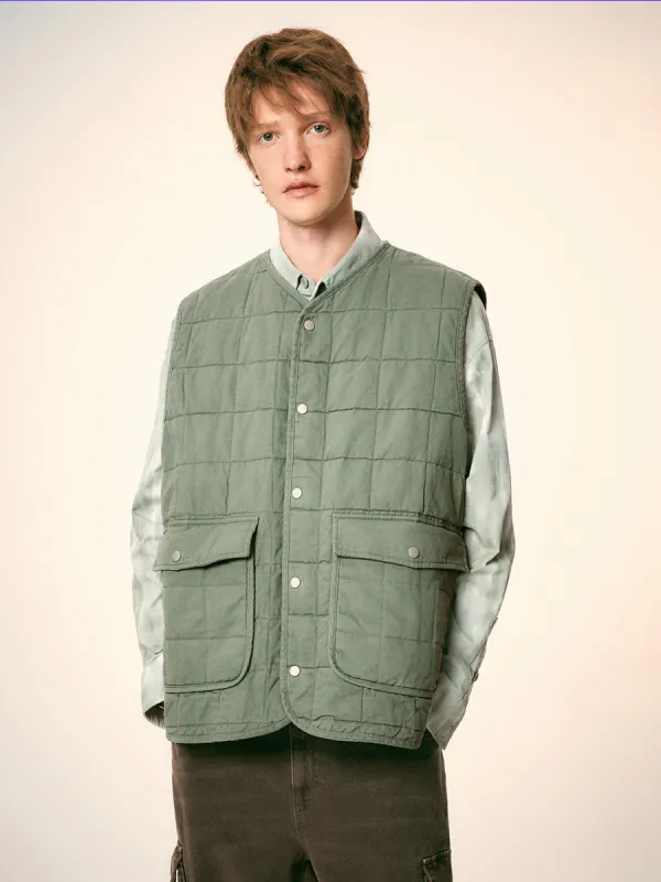 Loose Flap Pocket Padded Vests sold by Urban Revivo