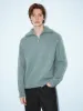 Zip Half Placket Knitted T-Shirts sold by Urban Revivo