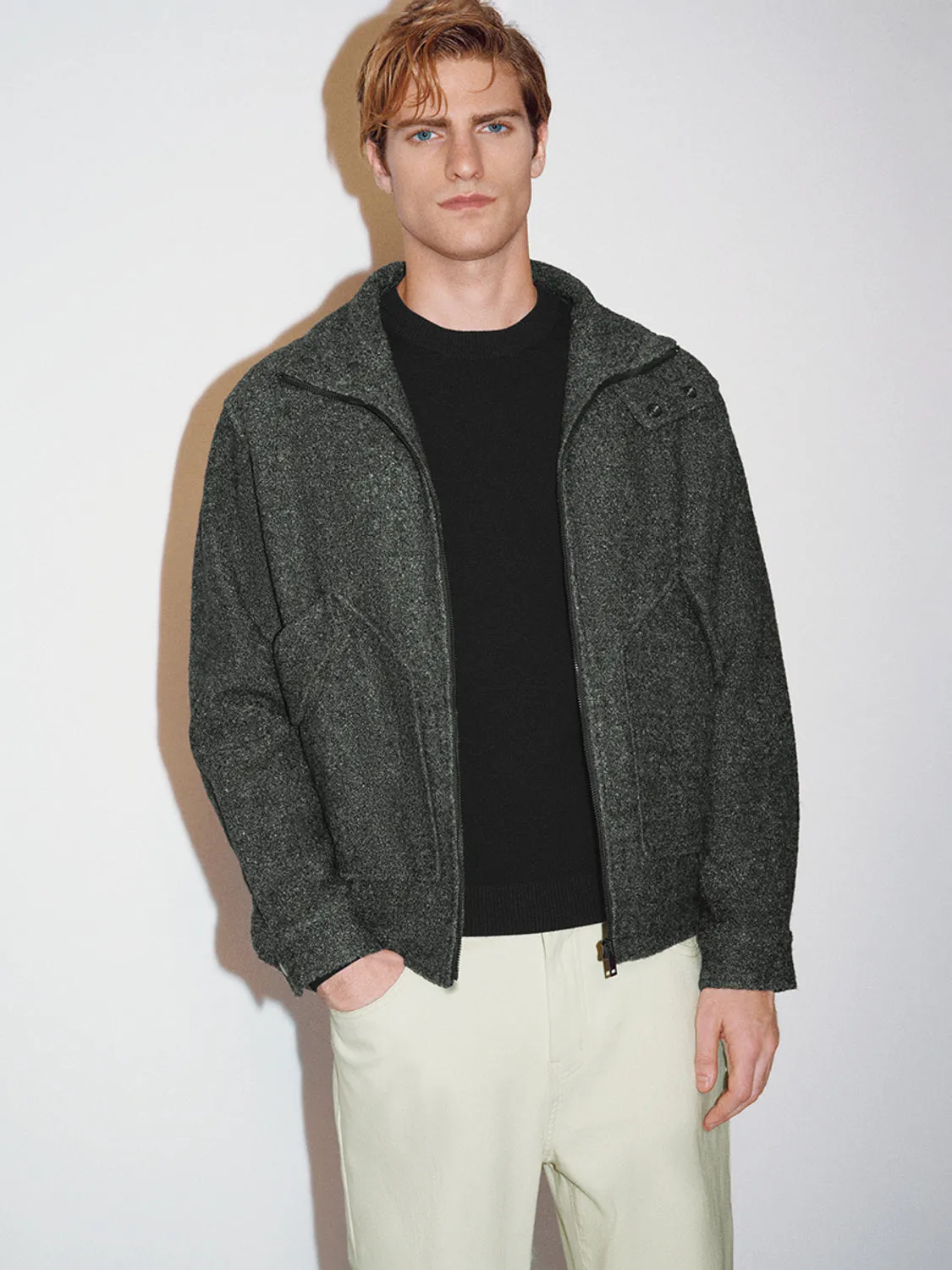 Zipper Front Loose Jackets sold by Urban Revivo
