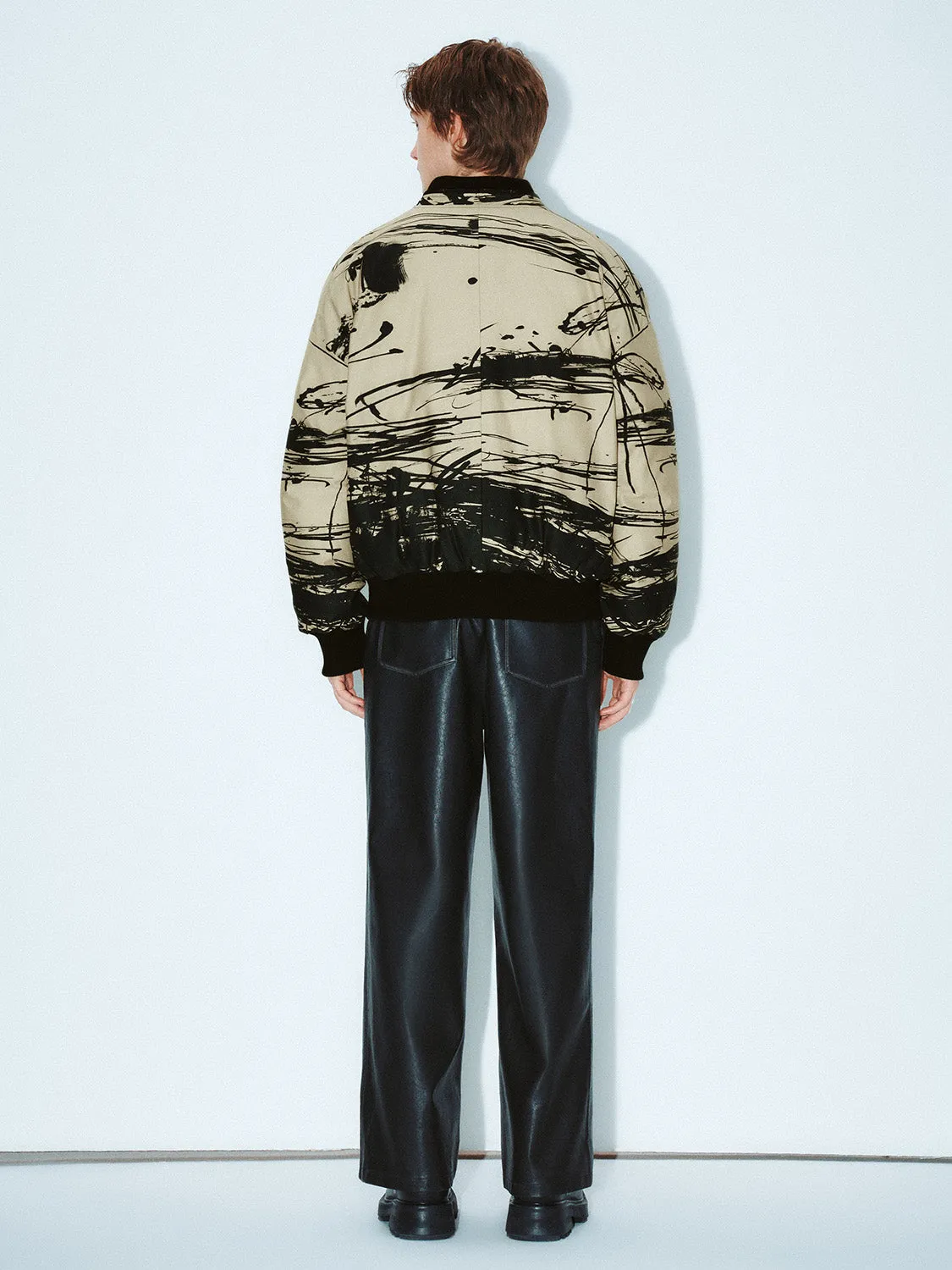 Scenery Printed Padded Bomber Jackets sold by Urban Revivo product image thumbnail 3