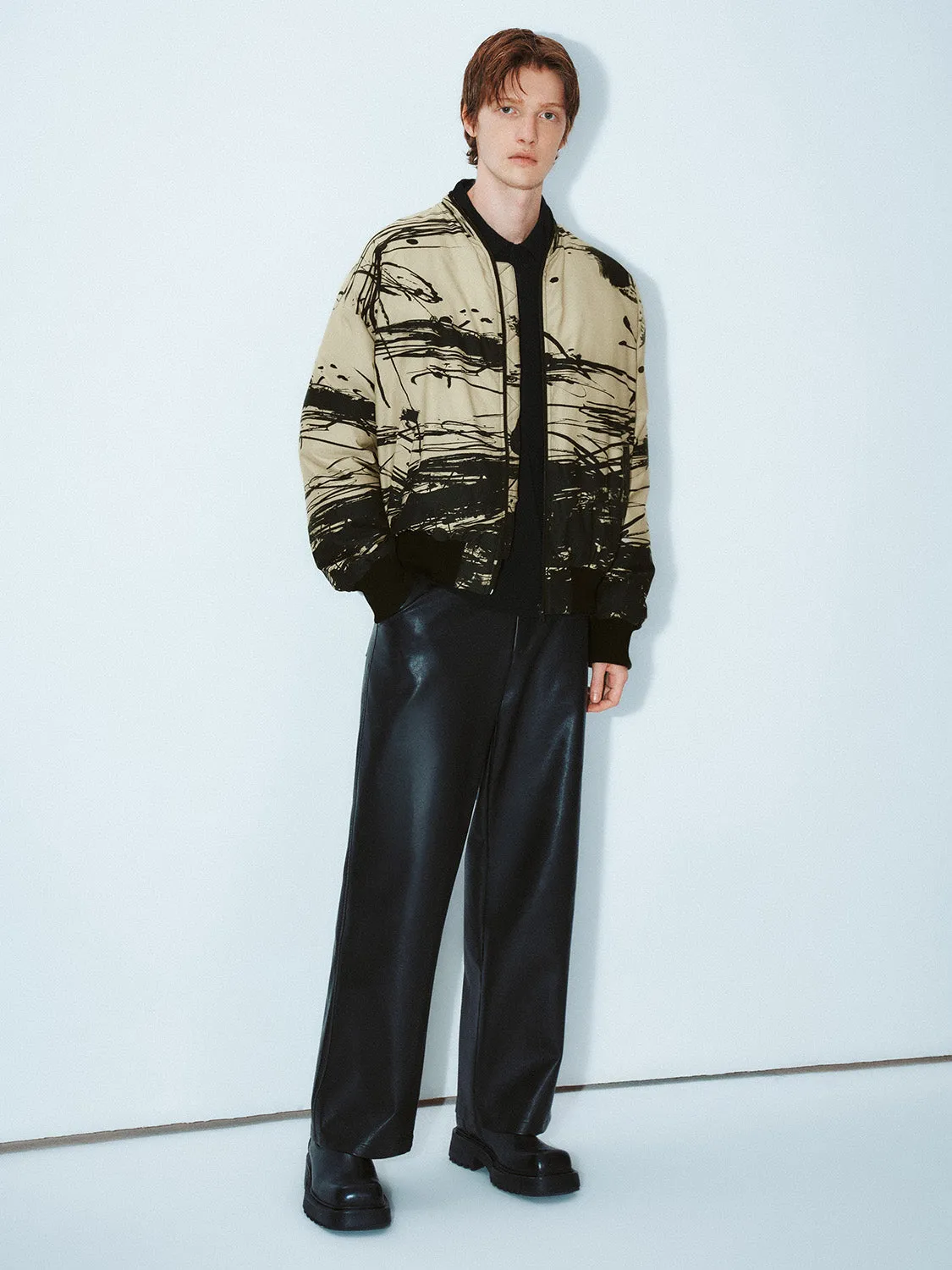 Scenery Printed Padded Bomber Jackets sold by Urban Revivo product image thumbnail 4