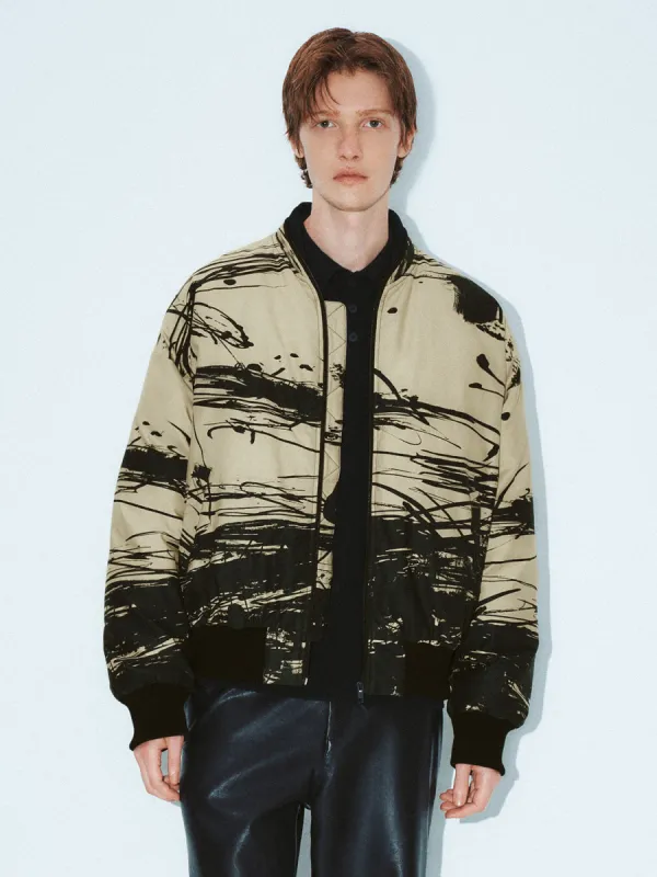 Scenery Printed Padded Bomber Jackets sold by Urban Revivo