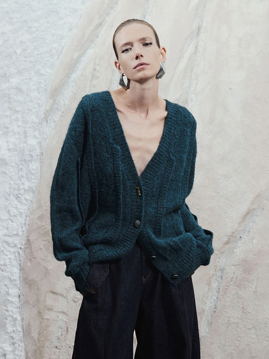 Oversized Knitted Cardigans sold by Urban Revivo product image thumbnail 2