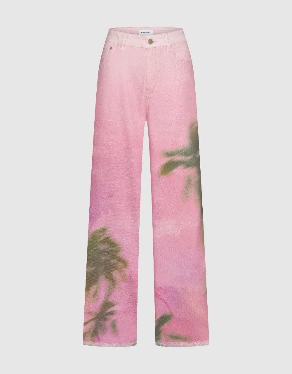 Printed Wide-Leg Jeans sold by Urban Revivo