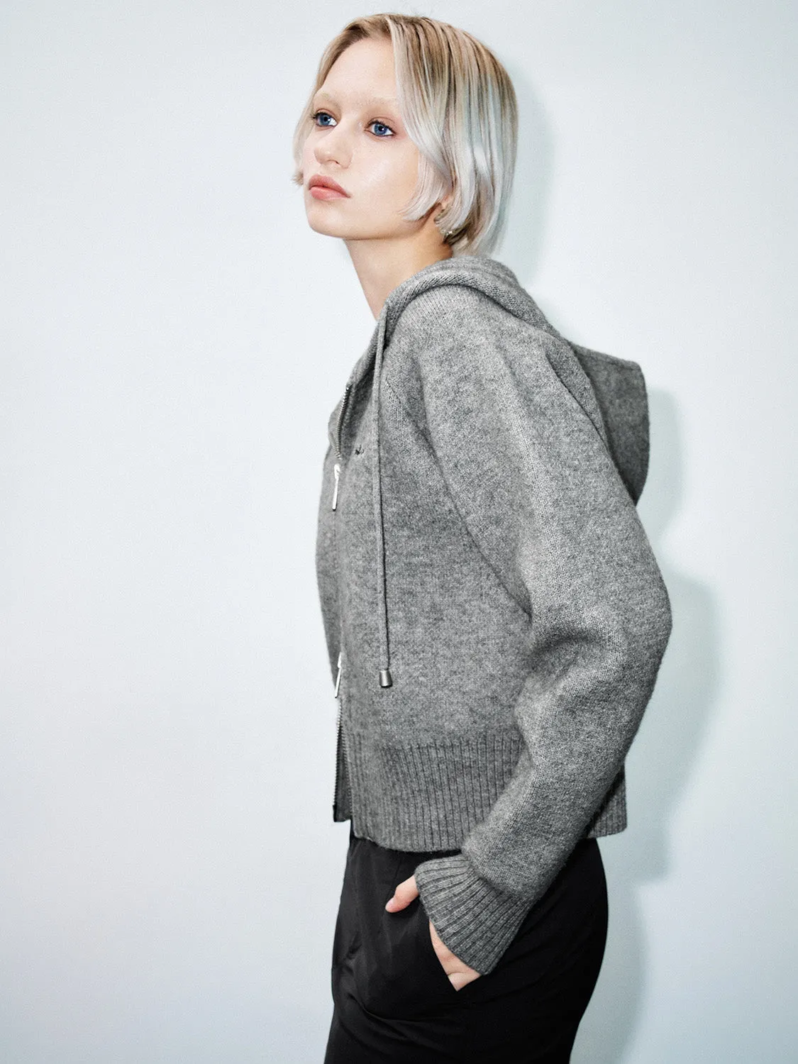 Hoodie Knitted Cardigans sold by Urban Revivo product image thumbnail 2