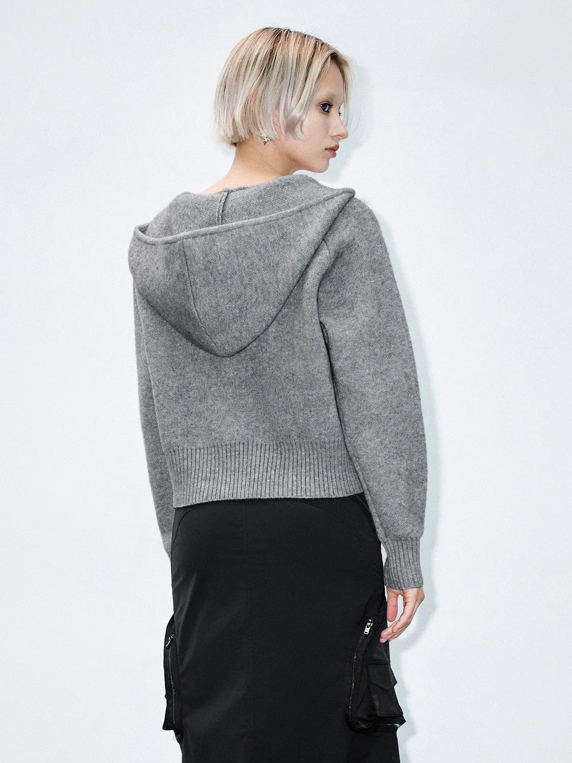 Hoodie Knitted Cardigans sold by Urban Revivo product image thumbnail 3