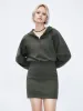 Zip Half Placket Loose Dresses sold by Urban Revivo