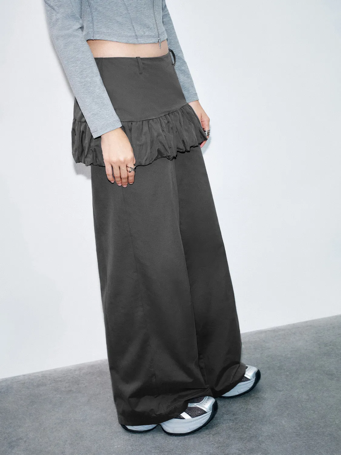 2 In 1 Wide-Leg Pants sold by Urban Revivo product image thumbnail 3