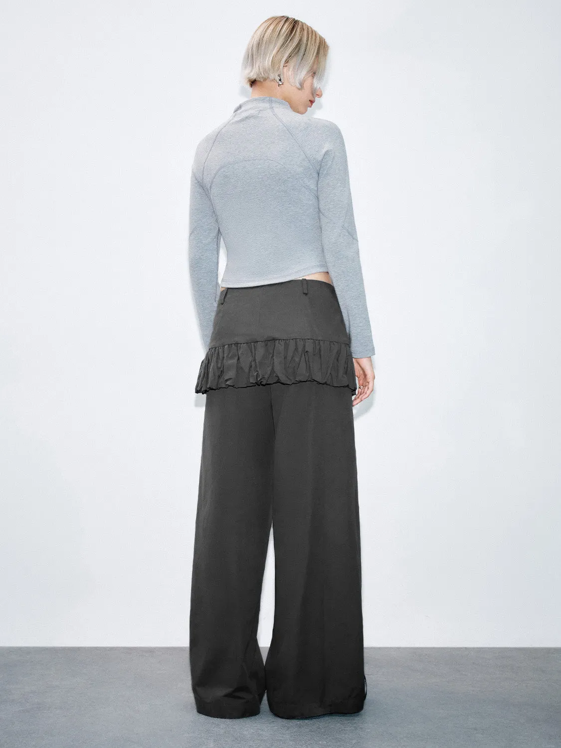 2 In 1 Wide-Leg Pants sold by Urban Revivo product image thumbnail 4