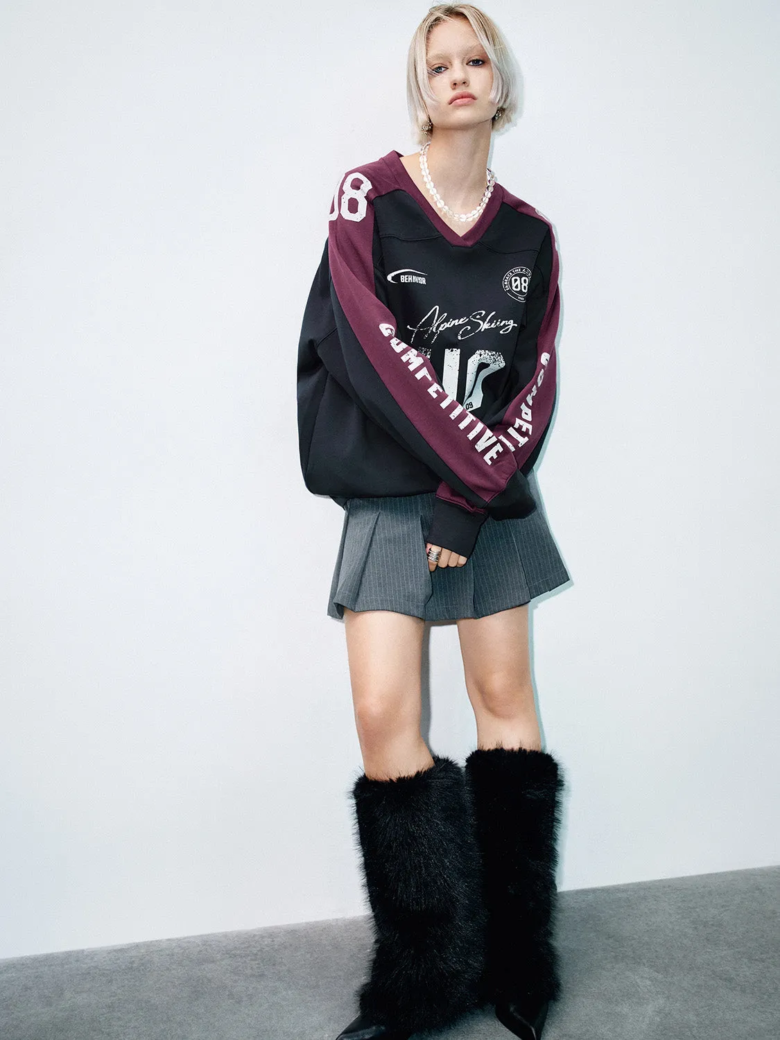 Loose Printed Sweatshirts sold by Urban Revivo product image thumbnail 4