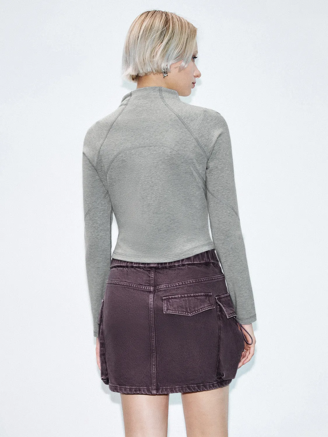 Zip Up Front Skinny Shirts sold by Urban Revivo product image thumbnail 3