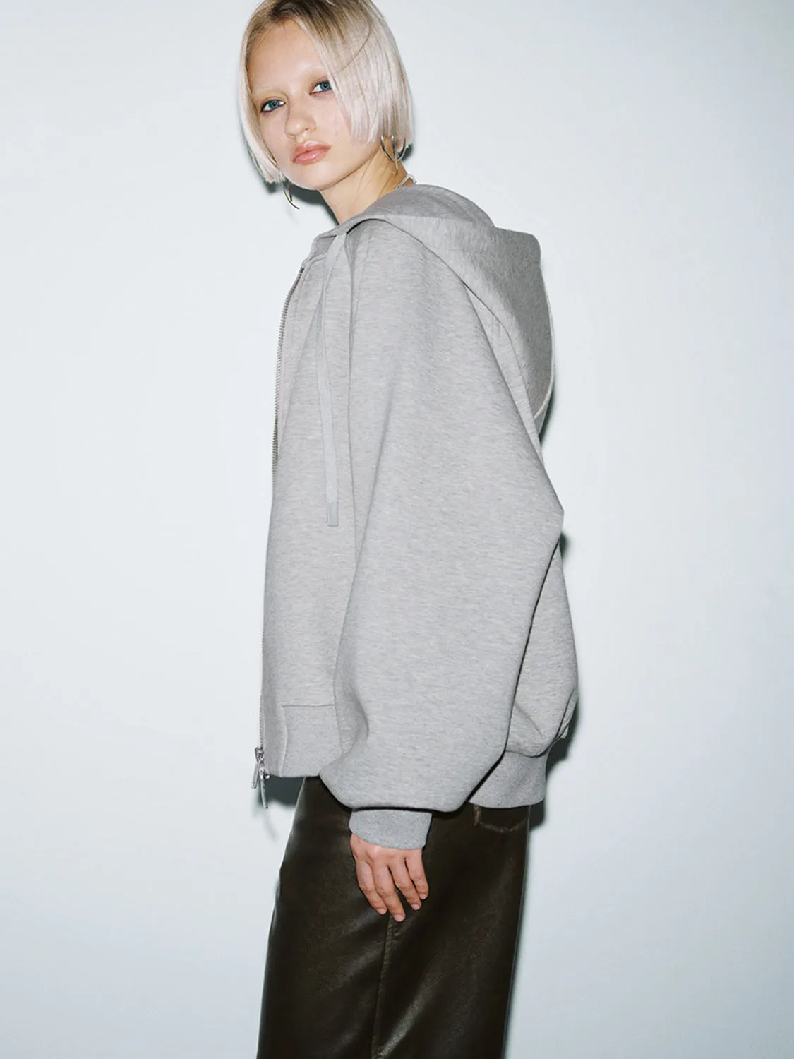 Hoodie Zip Up Front Jackets sold by Urban Revivo product image thumbnail 3