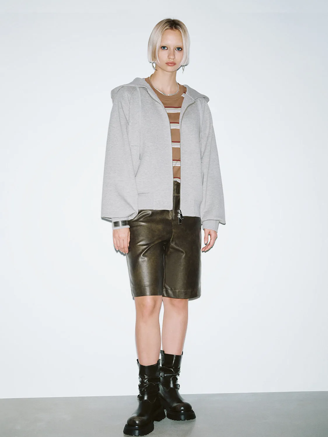 Hoodie Zip Up Front Jackets sold by Urban Revivo product image thumbnail 4