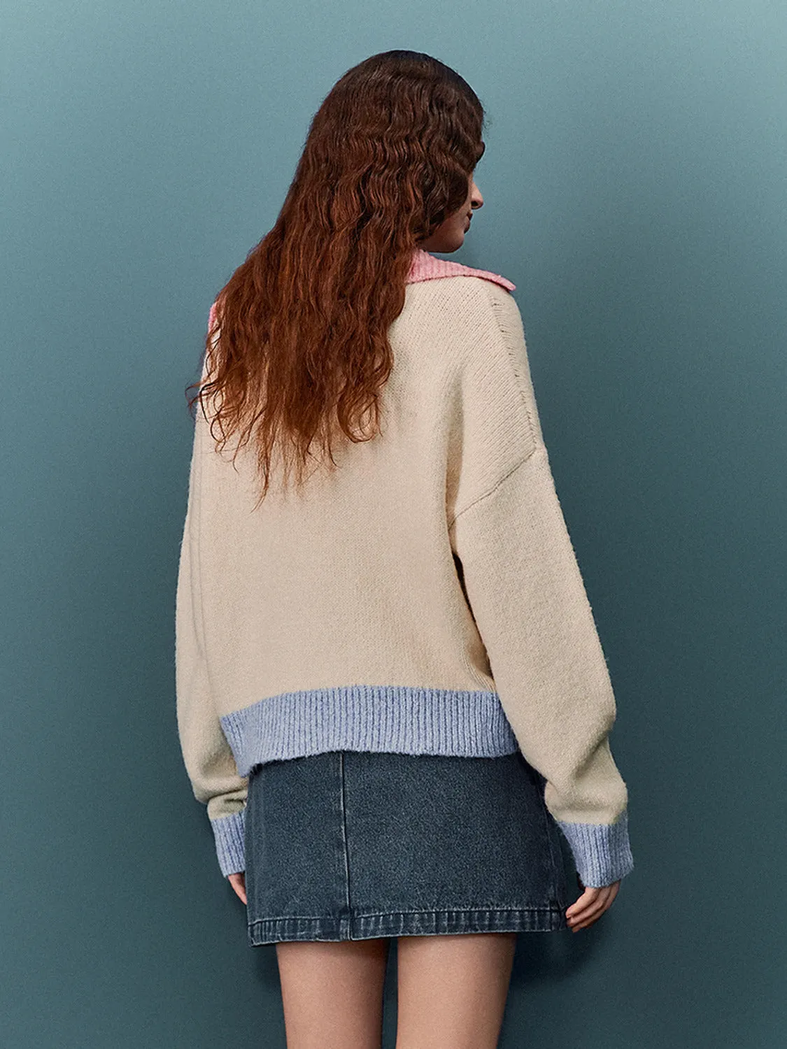 Wide Lapel Knitted T-Shirts sold by Urban Revivo product image thumbnail 2