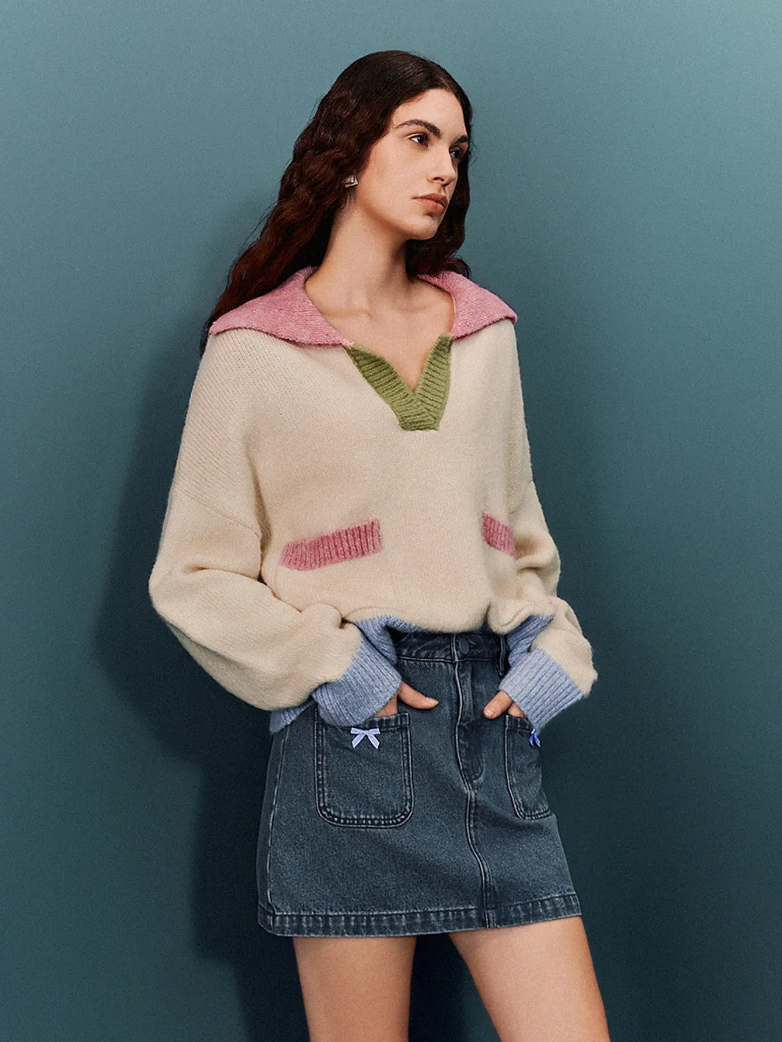 Wide Lapel Knitted T-Shirts sold by Urban Revivo product image thumbnail 4