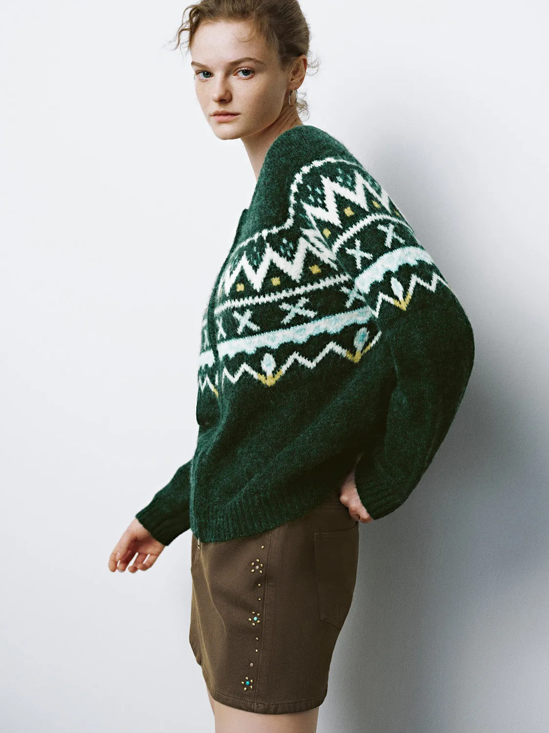 Fair Isle Knitted Cardigans sold by Urban Revivo product image thumbnail 2