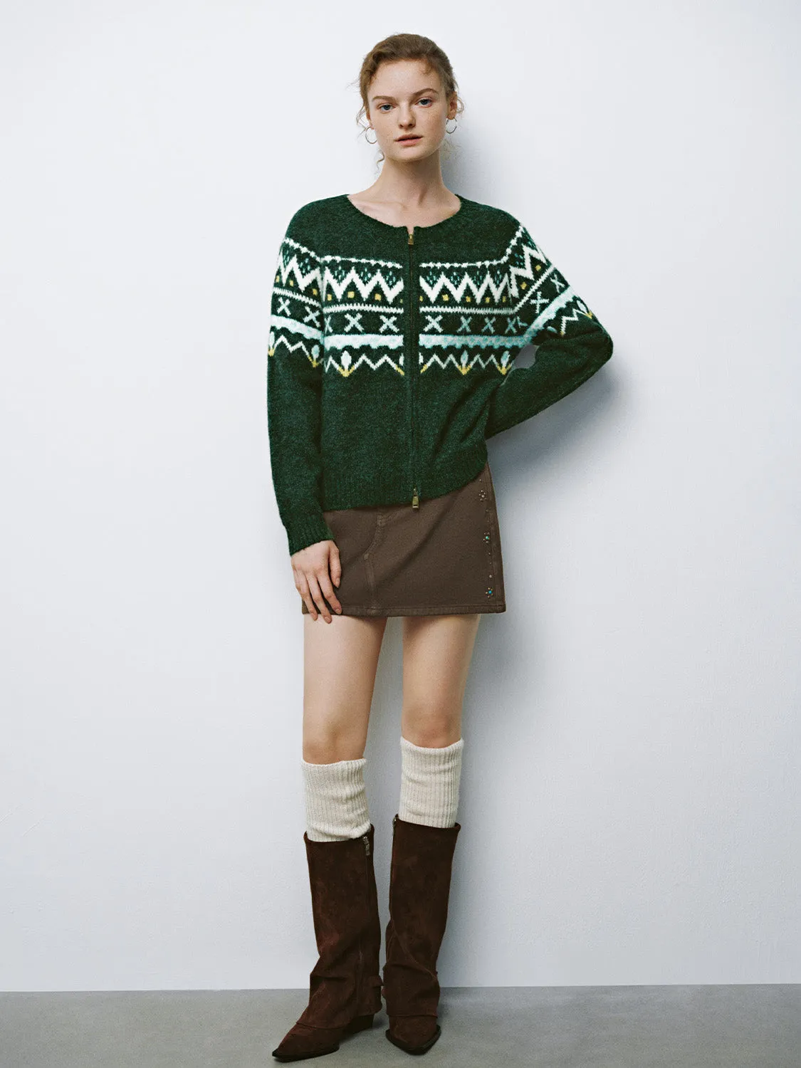 Fair Isle Knitted Cardigans sold by Urban Revivo product image thumbnail 4