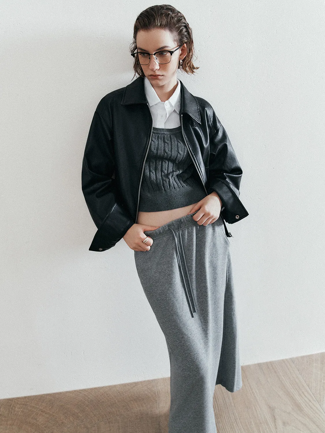 Drawstring Waist Loose A-Line Skirt sold by Urban Revivo product image thumbnail 3