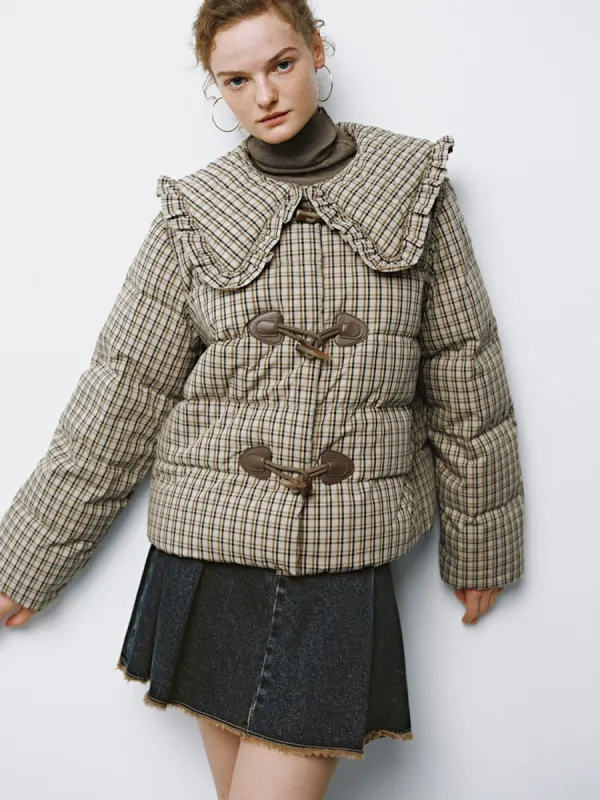 Plaid Padded Down Outerwear sold by Urban Revivo