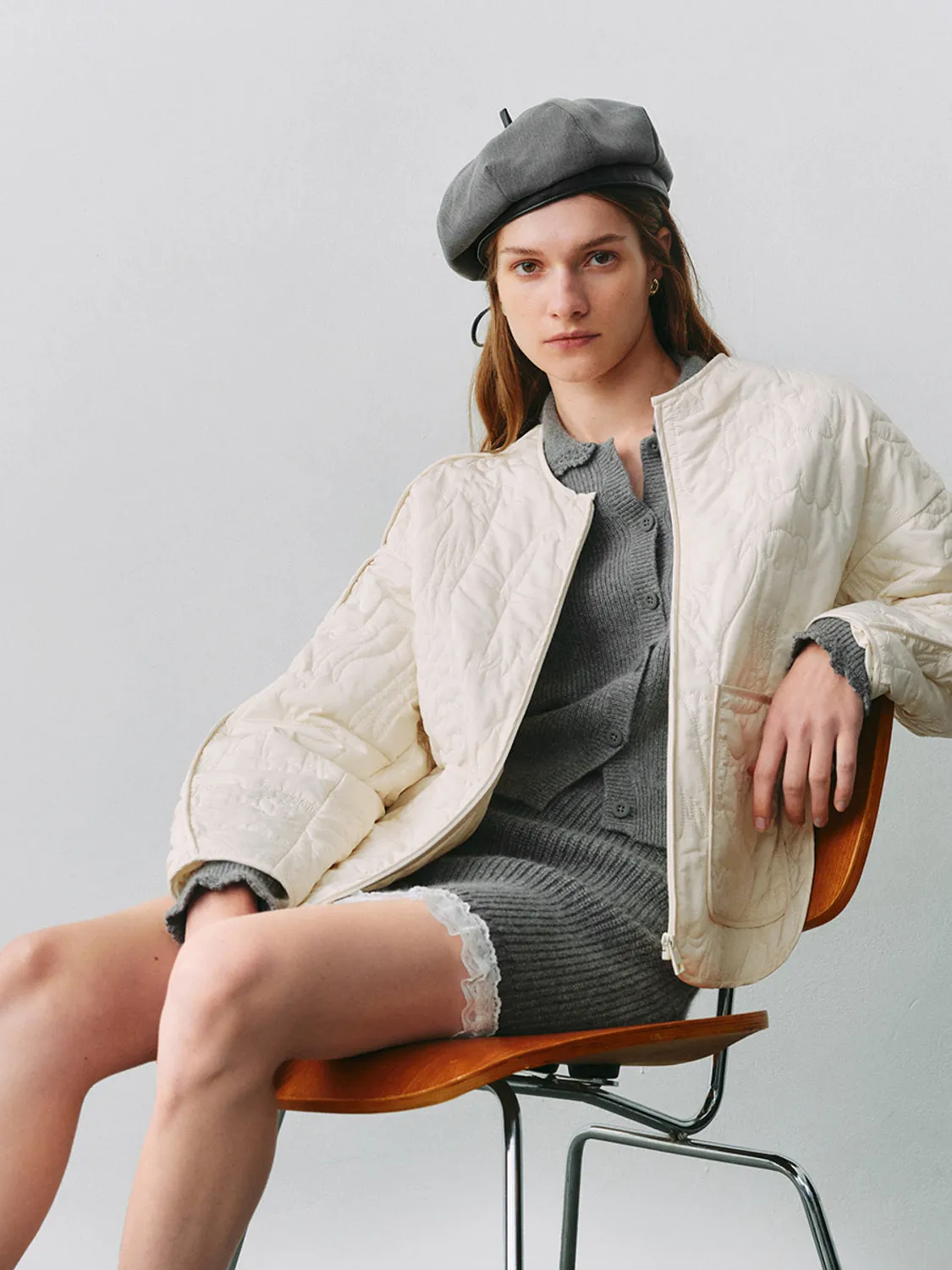 Patched Pocket Padded Coats sold by Urban Revivo product image thumbnail 3