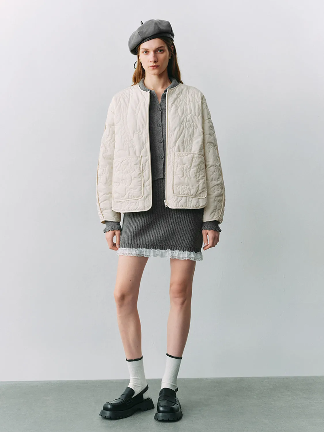 Patched Pocket Padded Coats sold by Urban Revivo product image thumbnail 4