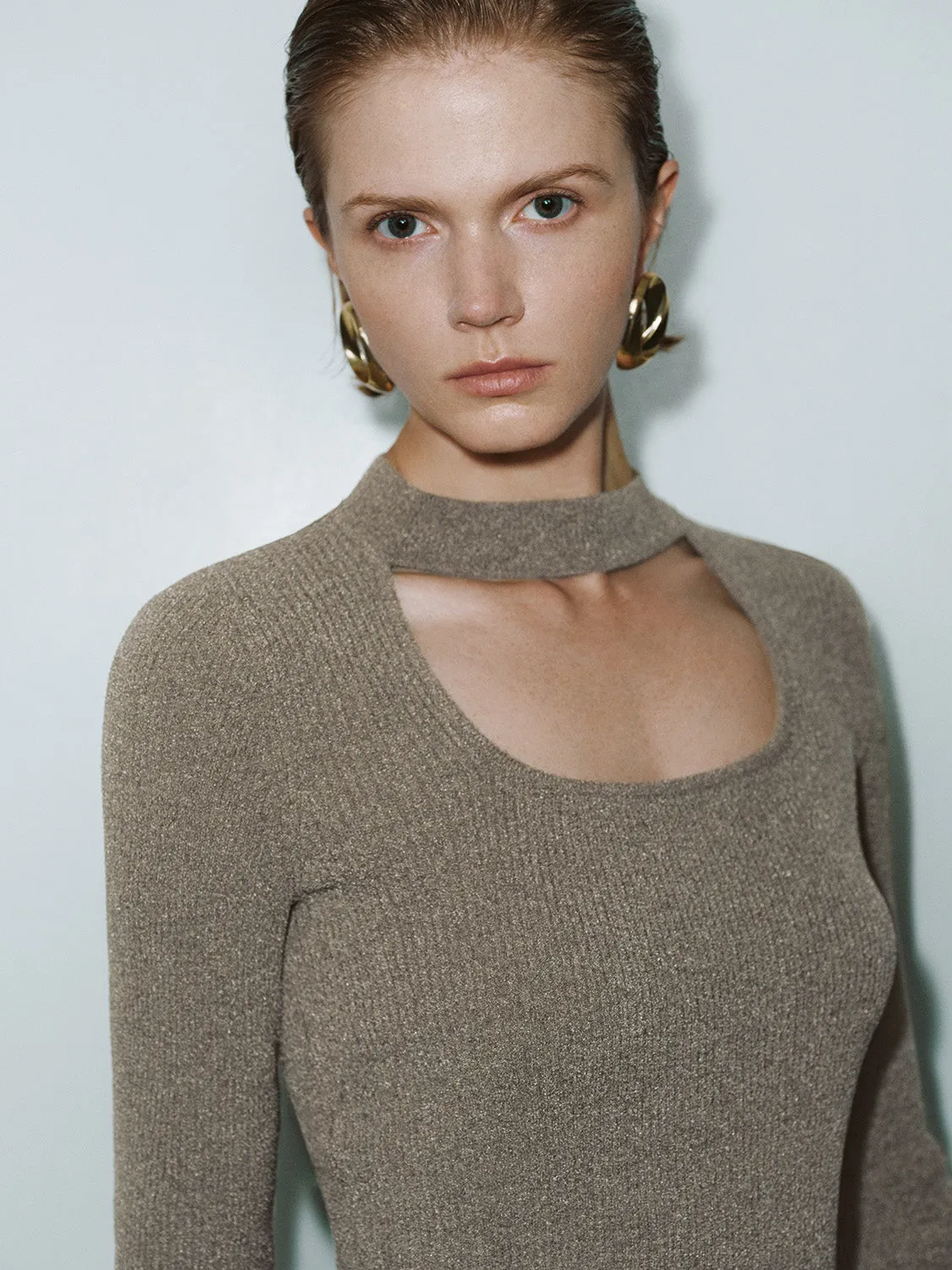 Square Neck Knitted T-Shirts sold by Urban Revivo product image thumbnail 5