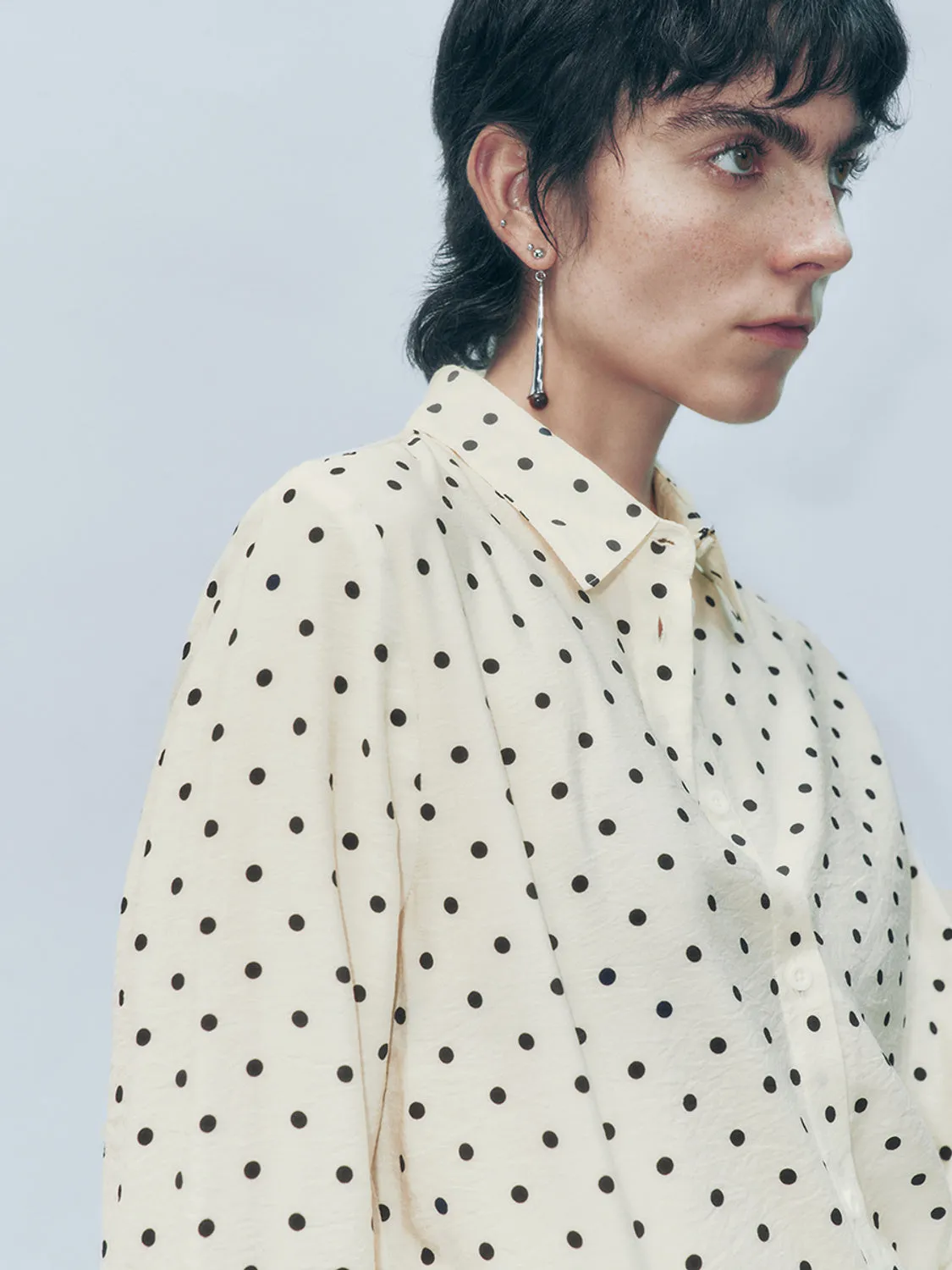 Polka Dot Button Up Shirts sold by Urban Revivo product image thumbnail 5