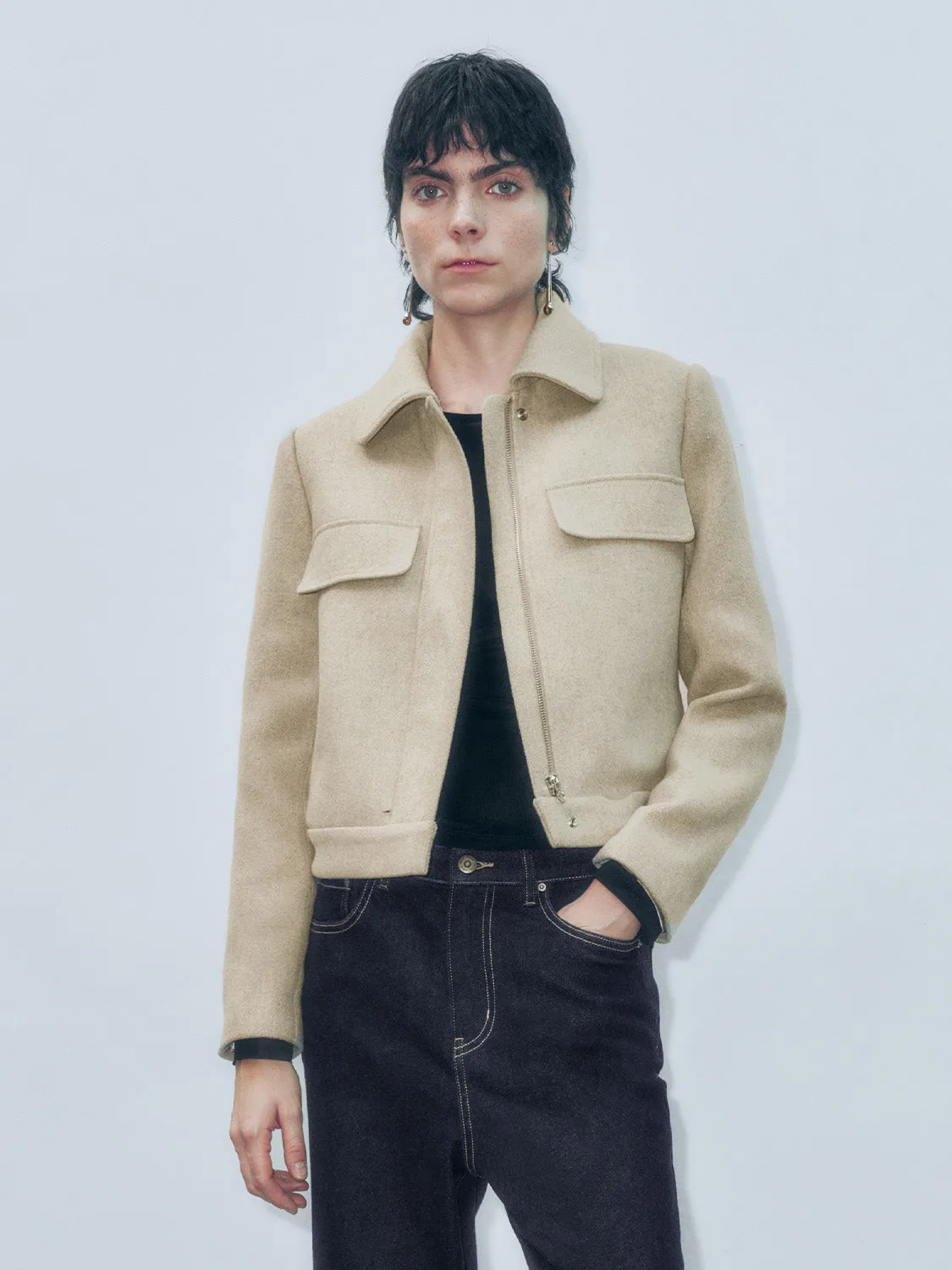 Shirt Collar Flap Pocket Jackets sold by Urban Revivo