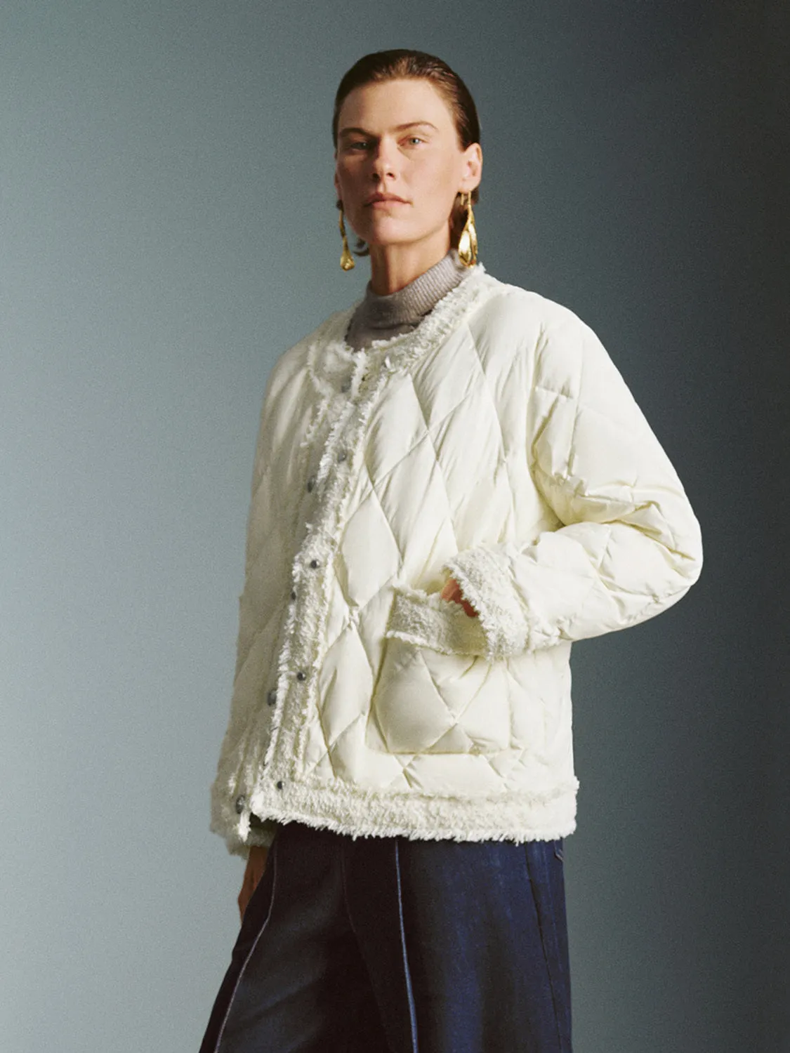 Loose Quilted Down Outerwear sold by Urban Revivo product image thumbnail 5