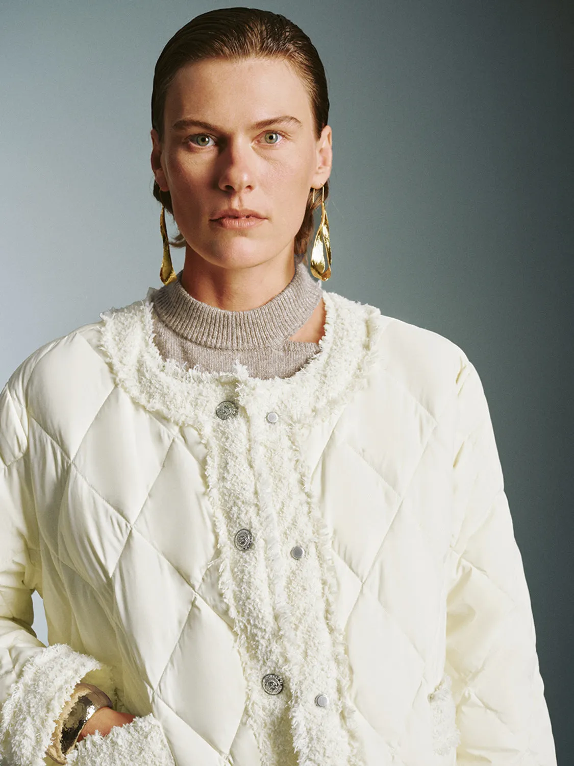 Loose Quilted Down Outerwear sold by Urban Revivo product image thumbnail 3